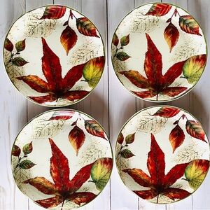 4 Autumn leaves plates from the original Pier 1 Imports